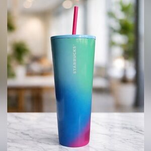 STARBUCKS Summer 2023 Technicolor Gradient/Ombre Cold Stainless Tumbler Cup-24oz
